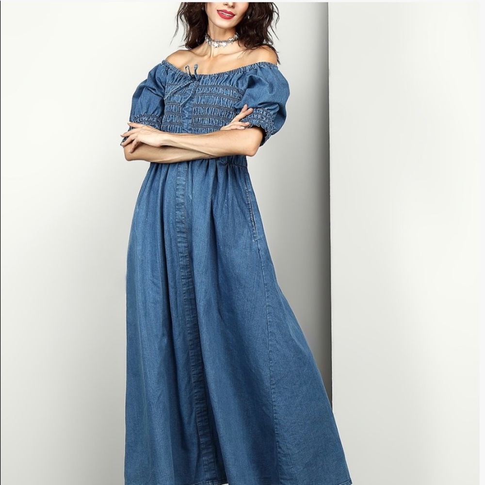 Chambray Maxi Dress